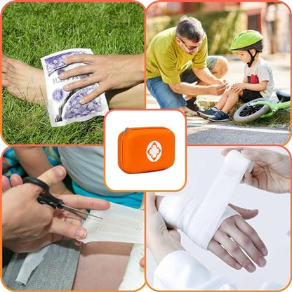 First Aid Kit Emergency Kit Camping Essentials Car-Home Orange First-Aid Bag - 277 Piece Emergency Supplies Hiking First Aid Kit for Backpack Survival Kits for Disaster Preparedness YIDERBO - style: Orange-273Pcs