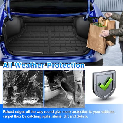 K4 Cargo mat - Trunk Mat for Kia K4 2025 2026, All Weather Trunk Mat for K4 Accessories, Heavy Duty Rubber Mats, Car Accessories - size: 4)Kia K4 25-26