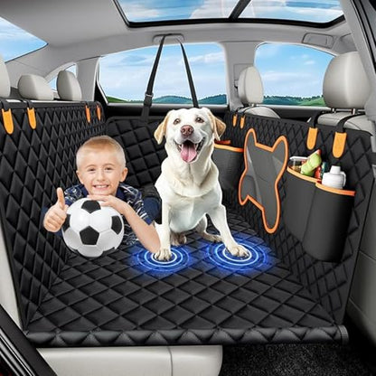 Dog Car Seat Cover – XL Hard Bottom Hammock, Waterproof & Scratch-Resistant, Supports 400 lbs – Heavy-Duty Pet Seat Protector for Cars, Trucks & SUVs – Oxford Fabric