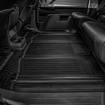 3W Floor Mat for Toyota Sienna 2021-2026 (Only for 7 Seat), TPE All Weather Custom Fit Floor Liner for Toyota Sienna 2nd and 3rd Row Car Liners(Not Fit 2025 2026 Platinum Edition) - style: 1. Sienna 7 S|21-26|2-3Floor Mats