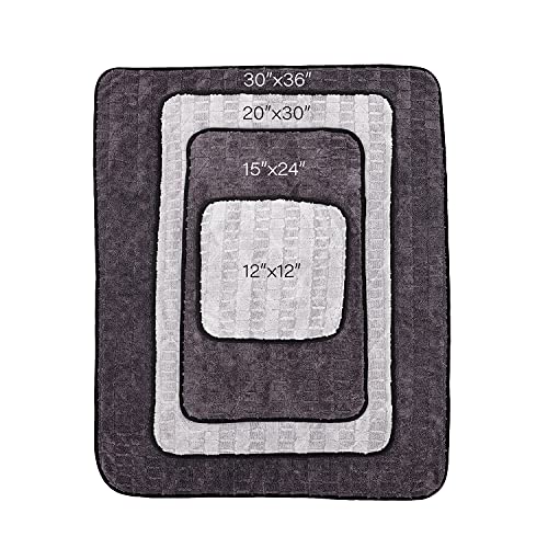 The Rag Company Gauntlet Car Drying Towel, Ultra-Absorbent 70/30 Blend Korean Microfiber, Dries Vehicles Faster Without Scratching, 900 GSM, 12x12 Inches, Ice Grey/Grey, 3-Pack - size: 12in x 12in