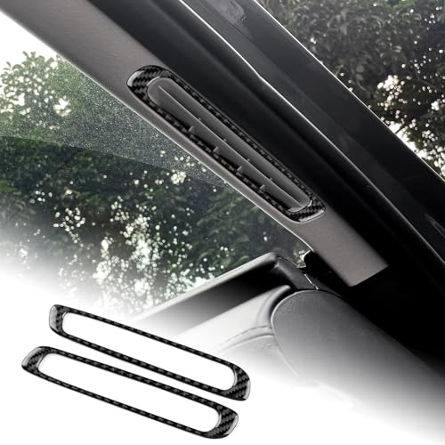 AIRSPEED Carbon Fiber for Mazda 3 Axela 2019-2025 Center Console A-Pillar Air Vent Frame Cover Interior Trim Accessory, Black - color: A-pillar Air Vent Frame