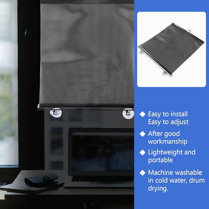 PATKAW (1 Pcs) Window Blinds, Blackout Shades No Drill, Suction Cup Temporary Roller Blind, Light Blocking Window Cover for Bedroom, Office, Nursery, Home Privacy, Travel, Rv and Car - size: 125.00X50.00X1.00CM