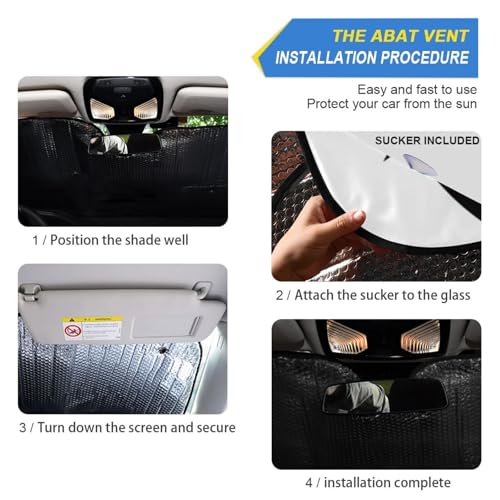 Windshield Sun Shade Cartoon Angry Red Eyes Front Window Block UV Shades Visor Reflective Retractable for Car SUV Trucks - color: B002