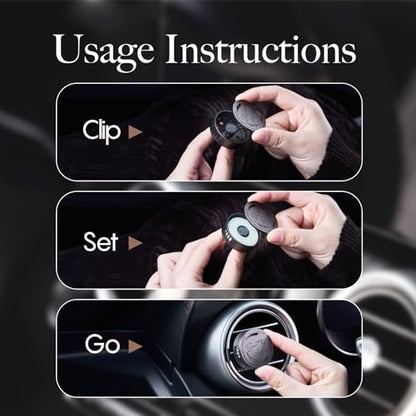 Car Air Freshener Vent Clip, 5 Pack Refills, Essential Oil Car Diffuser (1 Metal Clip + 5 Fragrance Pads), Long Lasting 80 Days, Easy to Clip on Vent,Sweet Vanilla - color: white