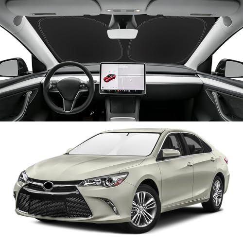 Custom Fit Windshield Sun Shade for Toyota Camry 2007-2017, Blocks UV & Heat, Front Window Sunshade Accessories, Easy Fold & Store Keep Your Car Cooler - size: for 2007-2017 Toyota Camry