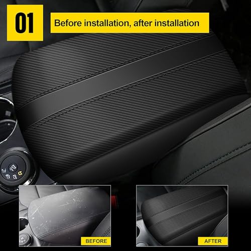 AOMSAZTO Black Carbon Fiber Armrest Heightening Pad for 2011 2012 2013 2014 2015 2016 2017 2018 2019 Ford Explorer - color: Carbon Fiber
