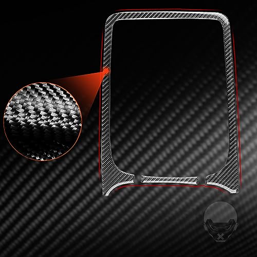 NVCNX Real Premium Carbon Fiber Accessories for Dodge Durango 2014-2020 2015 2016 2017 2018 2019 Car Dash Board Dashboard Infotainment System Panel Cover Interior Trim Sticker Decal 2PCs - color: 2014-2020 Dash Infotainment System Panel Trim