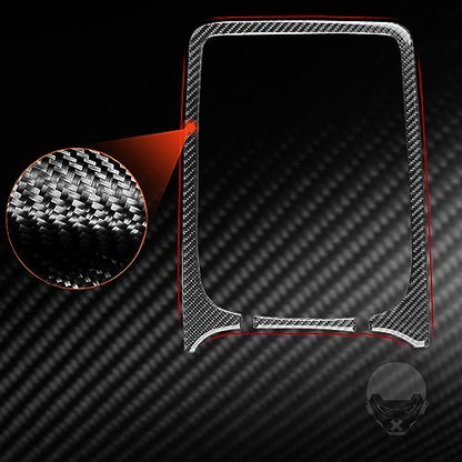 NVCNX Real Premium Carbon Fiber Accessories for Dodge Durango 2014-2020 2015 2016 2017 2018 2019 Car Dash Board Dashboard Infotainment System Panel Cover Interior Trim Sticker Decal 2PCs - color: 2014-2020 Dash Infotainment System Panel Trim