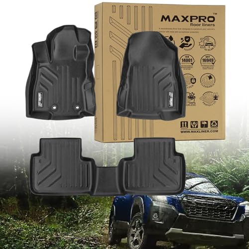 Premium MAXPRO Floor Mats for 2025-2026 Subaru Forester 1st & 2nd Row All Weather Floor Mat Waterproof Car Floor Mats Custom Fit Floor Liners Automotive Floor Mats for SUV Subaru Forester Accessories - size: 2025-2026 Subaru-Forester