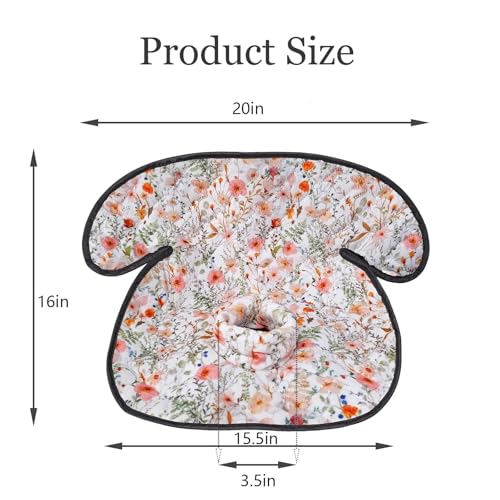 Floral Car Seat Protector Piddle Pad,Waterproof Carseat Covers,Potty Training Anti-Slip Potty Toilet Training Liner for Babies & Toddlers ，Machine Washable
