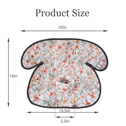 Floral Car Seat Protector Piddle Pad,Waterproof Carseat Covers,Potty Training Anti-Slip Potty Toilet Training Liner for Babies & Toddlers ，Machine Washable