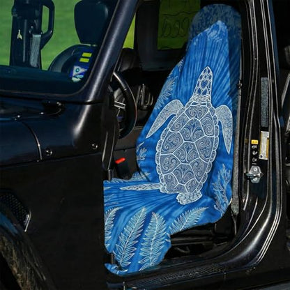 2 Pack Car Seat Towel Covers, Sweat-Proof Microfiber Seat Protectors for Gym, Running, Beach & Workout, Breathable Quick-Dry, Machine Washable, Blue Sea Turtle Print, Universal Fit - color: Blue Sea Turtle