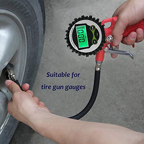 Digital Low Pressure Gauge with 1/4'' NPT Bottom Connector and Rubber Protector by Uharbour, 5-60 psi, Accuracy 1%, Resolution 0.1psi - size: 5-60psi