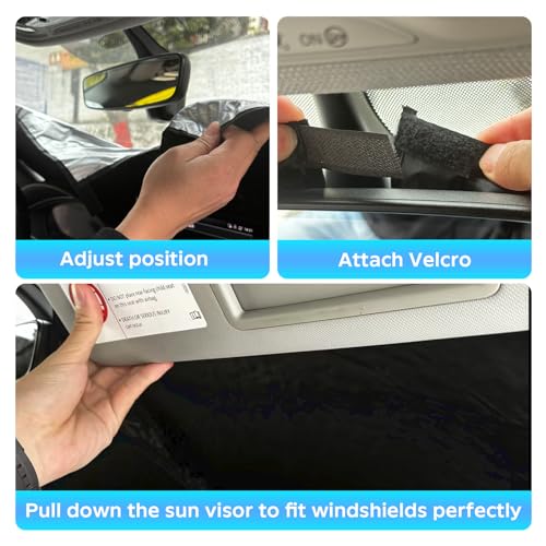Windshield Sun Shade Foldable Sunshade for 2024 X3 SUV Windshield Cover Custom-fit 2023 2022 2021 2020 2019 2018 BMW X3 UV Relfective Sun Visor Protector - size: Custom-fit BMW X3 2018-2023