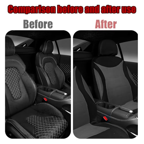 Car Front Seat Cover Set, Waterproof Vehicle Frontseat Protector with Removable Headrest, Washable Automotive Interior Seat Accessories, Universal Fit (Black/Gray) - color: black/gray