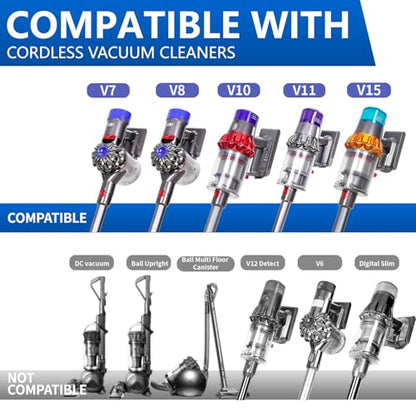 Vacuum Attachment Kit Compatible with Dyson V7 V8 V10 V11 V15 Vacuum Cleaner，Dryer Vent Hose Flexible Extension Hose Mattress Tool Stiff Brush Soft Bristle Crevice Tool Attachment for Home Cleaning - color: Home Cleaning Kit with Dryer Vent Hose