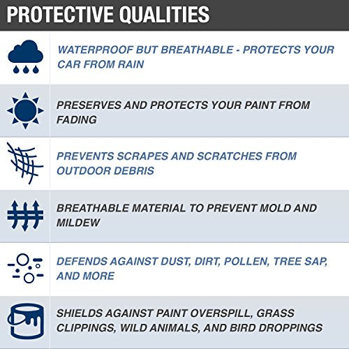 Budge Rain Barrier Cover Fits Sedans up to 22' Long | Waterproof | Breathable, Tan, 264" L x 70" W x 53" H (RSD-5)