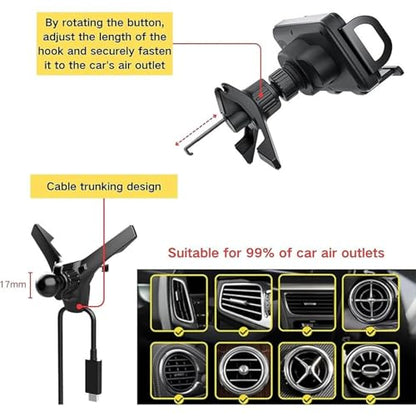 2024 High Intelligent Mobile Phone/Pad Holder, 2 in 1 Auto Rotating Phone Holder (Black) - color: Black
