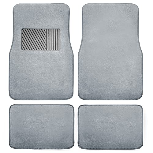 FH Group F14403GRAY Gray Carpet Floor Mat with Heel Pad (Deluxe) - color: Gray