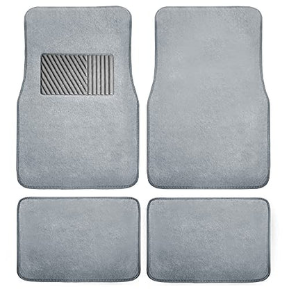 FH Group F14403GRAY Gray Carpet Floor Mat with Heel Pad (Deluxe) - color: Gray