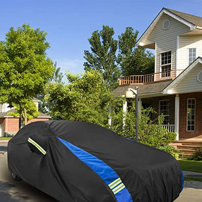 Avecrew Car Cover Custom Fit for Toyota Camry, Waterproof All Weather Full Exterior Cover Rain Snow UV Protection Cover with Side Door Zipper Design - size: Fit for Toyota Camry