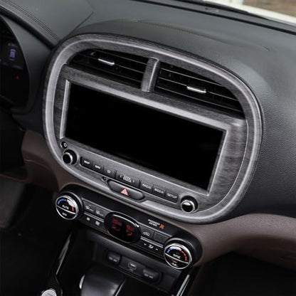 Premium Compatible with Kia Soul 2020-2025 Accessories, Dashboard Navigation Trim Cover - Scratch Protection, Dashboard Cover, Easy Snap Installation Upgrade (Wood Grain) - color: Wood Grain