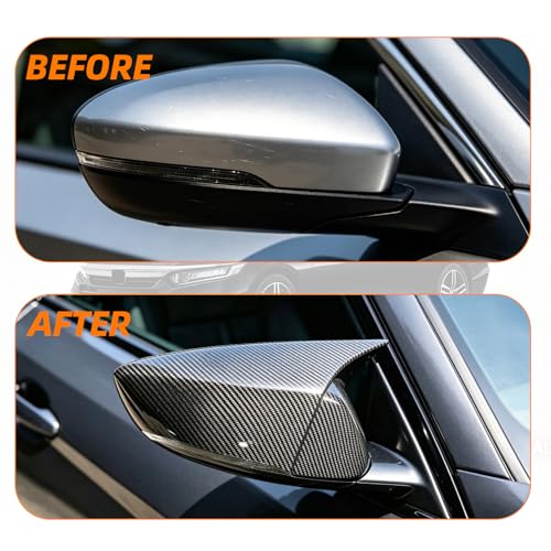 PENSUN 2Pcs ox Side Rear View Mirror Cover Fit for Honda Accord 2018-2022 Accessories Car（Carbon Fiber Pattern）