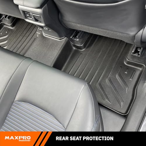 Premium MAXPRO Floor Mats for 2019-2025 Toyota RAV4 | Custom Fit TPE Floor Liners 1st 2nd Row & Cargo Mat Seat Back Protector | All Weather Waterproof Heavy Duty Car Mats RAV4 Accessories Full Set - size: 2019-2025 Toyota Rav4 Complete Set