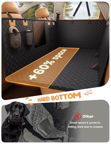 Lamicall Dog Car Seat Cover for Back Seat - [Upgraded Anti-Ripped] Back Seat Extender for Dogs Hard Bottom, Waterproof Dog Hammock for Car with Mesh Window, Pet Backseat Protector SUV & Small Truck XL - size: For Full Size Truck /Full Size SUV