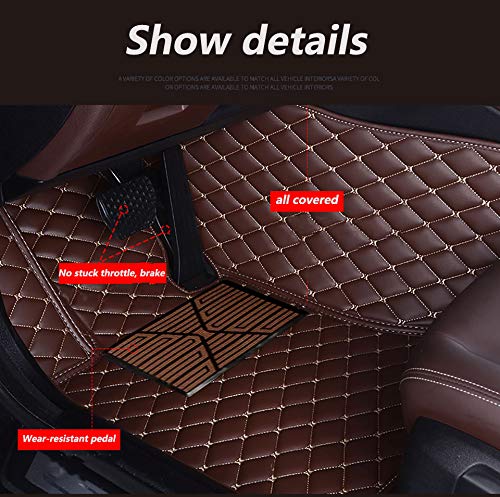 Custom Waterproof Leather Car Floor Mats Fit for Most Car SUV Truck & Sportscar All Weather Protection Vehicles (Black+Red) - color: Black+Red