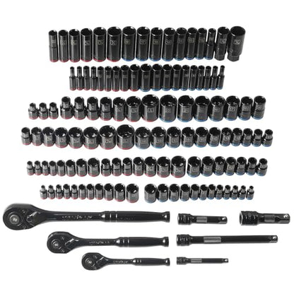 STARWORK TRUE MECHANIC 303-Piece Mechanics Tool Set, 120-Tooth Ratcheting Wrench Set, 1/4", 3/8", 1/2" Drive, Professional, SAE/Metric