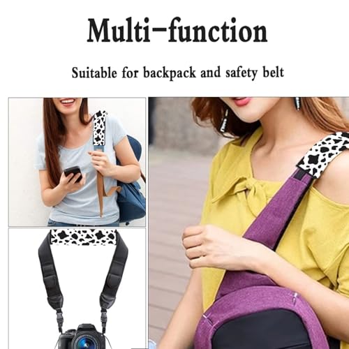 Cow Print Seat Belt Cover Pad Comfortable Driving Seatbelt Shoulder Pad Cushions 2 PCS Easy to Install Anti-Slip Shoulder Strap Protect Universal Auto Seat Straps - color: Cow Print