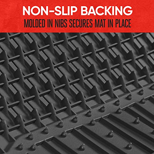 Motor Trend FlexTough Defender Floor Mats for Cars & TrunkShield Trunk Mat Set, Next-Gen Deep Dish Heavy Duty Car All Weather, Rubber Set Auto Truck Van SUV B09VYBHPDK - color: Black, style: Cargo Combo