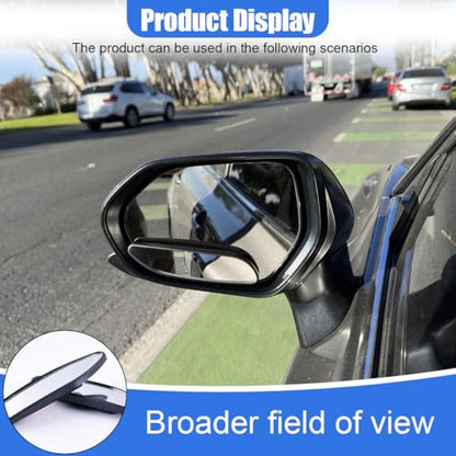 2PCS Blind Spot Car Mirrors, HD Shatterproof Glass Wide Angle Convex Side Mirror, Up&Down Adjustable, Framed Car Auxiliary Rearview Mirror for Cars SUV Truck Motorcycle & Parking(Rhombus) - size: 3R-060