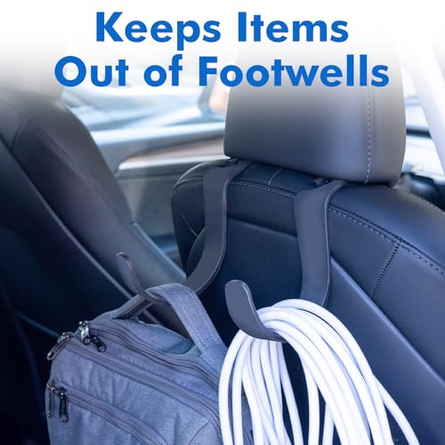 Travel Depot XL Hard Hat Holder for Truck, Heavy-Duty Headrest Hooks, Seat Back Organizer for Hard Hats, Bags & Gear, Universal Truck & Car Headrest Organizer, 2-Pack - size: 2 Pack