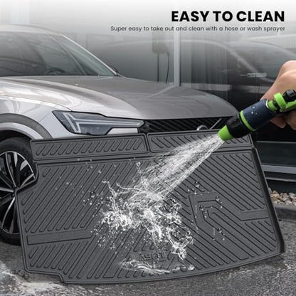 LASFIT Trunk Mat & Backrest Mat for Volvo XC90 2026-2016, All Weather TPE Custom Fit Cargo Liner for Volvo XC90 Cargo Mat, Black, Easy to Clean - size: 2016-2026|For Volvo XC90|Cargo Mats&Backrest Mats