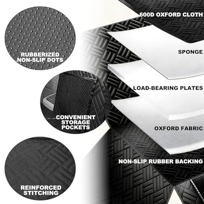 Dog Car Seat Cover, 600D Heavy Duty Waterproof Pet Back Seat Extender with Hard Bottom, Nonslip Scratch Proof Dog Hammock, Machine Washable Car Protector for Cars Trucks SUVs - color: Black