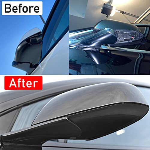 Jaronx Compatible with Tesla Model 3 Mirror Lower Cover 2017-2025,Left Drive Side Rearview Mirror Base Bottom Cover Trim Replacement for Tesla Model 3 Accessories(Left) - size: Left Side Black, style: Model 3