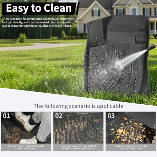 Custom Fit TPE Floor Mats for 2006-2013 Toyota RAV4 Gasoline – All-Weather Heavy Duty Carpet, Waterproof, Non-Slip, Durable & Easy to Clean Interior Accessories, with Trunk Mat - size: 2006-2013 RAV4 Floor Mat