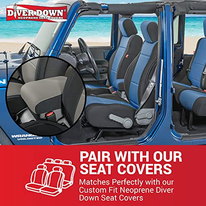 Diver Down Neoprene Center Console Cover - Fits Jeep 2007-2018 JK JKU Wrangler - Cushioned Armrest Cover - Doesn't Burn Your Elbow - Tight Custom Fit - Comfortable Foam Armrest Pad (07-10 Blue) - color: Blue, size: 2007-2010 JK
