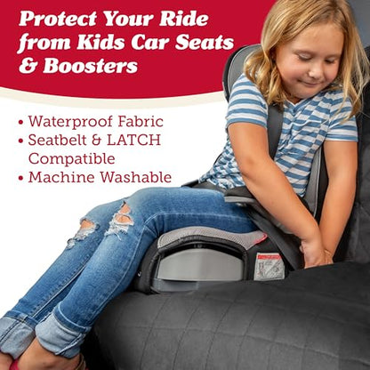 Lusso Gear Car Seat Protector for Baby Car Seat (Bench Seat Cover) - Waterproof - Thick Padding - Protects Fabric or Leather Seats (Black) - color: Bench Seat Cover - Black