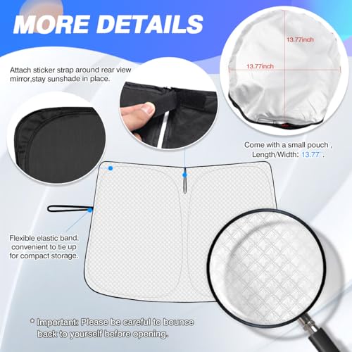 Canvcle Windshield Sun Shade for 2013-2018 Toyota RAV4 Accessories Thicken 6-Layer Front Window Sunshade Cover Sun Visor Protector Foldable Block UV Rays Keep Vehicle Cool - size: 1PCS Toyota RAV4 2013-2018