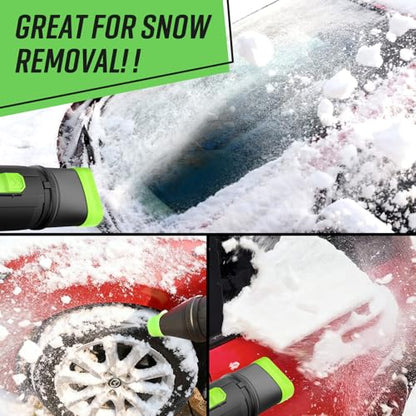 Sealegend Car Drying Nozzle Compatible with EGO Leaf Blower Models 530 575 580 615 650 670 765, Compact Nozzle Attachment for Easy Snow & Leaves Removing, 360°Rotation & Scratch Protection, 9.5 in. - color: Green