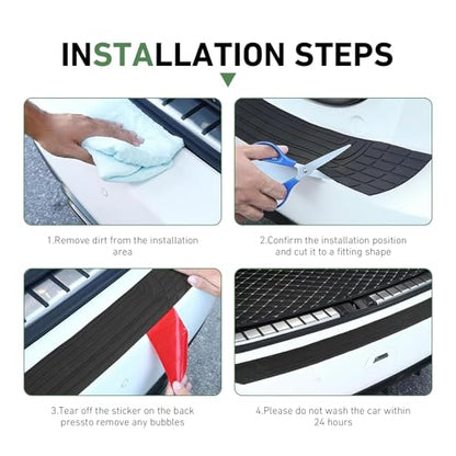 Car Trunk Edge Protector Strip, Self-Adhesive Rubber Trunk Edge Guard, Scratch-Resistant Cut-to-Fit Tailgate Sill Protector, Universal for Most Cars, SUVs & Trucks