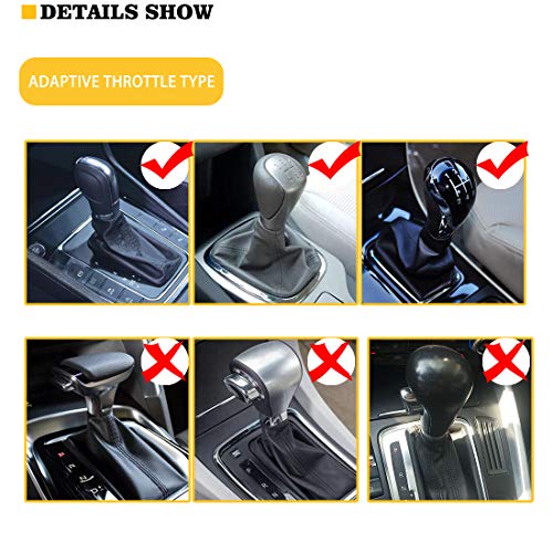 KEIAHUAN Black Car Gear Shift Knob Cover & Handbrake Cover Stretch 2 pcs/Set for Women Men Gift Soild Color - color: Black
