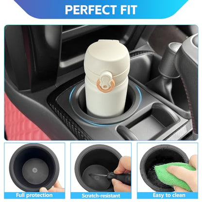 Cup Holder Fits for 2010-2024 Toyota 4Runner Center Console Coaster Cup Mat Compatible with 4Runner Interior Accessories Organizer Storage Tray (Front Left) - size: 10-24 Front Left