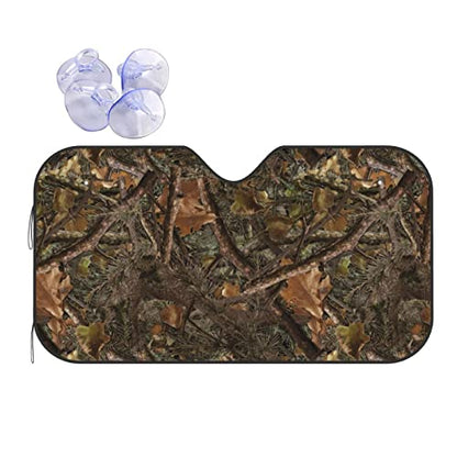 Camouflage Hunting Car Windshield Sunshade Front Window Sun Visor Protector Foldable Shield Cover for Truck SUV - color: White4