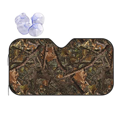 Camouflage Hunting Car Windshield Sunshade Front Window Sun Visor Protector Foldable Shield Cover for Truck SUV - color: White4