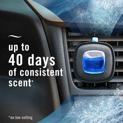 Febreze Car Ocean Scent Air Freshener Vent Clip, .07 oz. Car Vent Clip, 2 Count - size: 2 Count (Pack of 1)